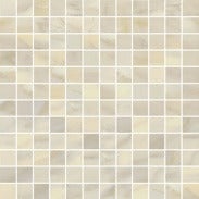 Bardiglio Crema Porcelain Mosaic - 1" X 1" - Polished