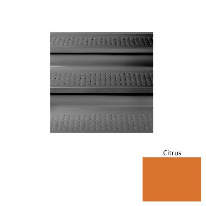 Solid 96 Citrus Vantage With Riser Rubber (Sq) Stair Tread With Dupont Kevlar - Textured