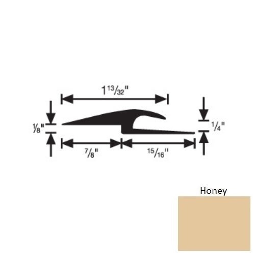 Flextones Honey Vinyl 167 Tile and Carpet Joiner