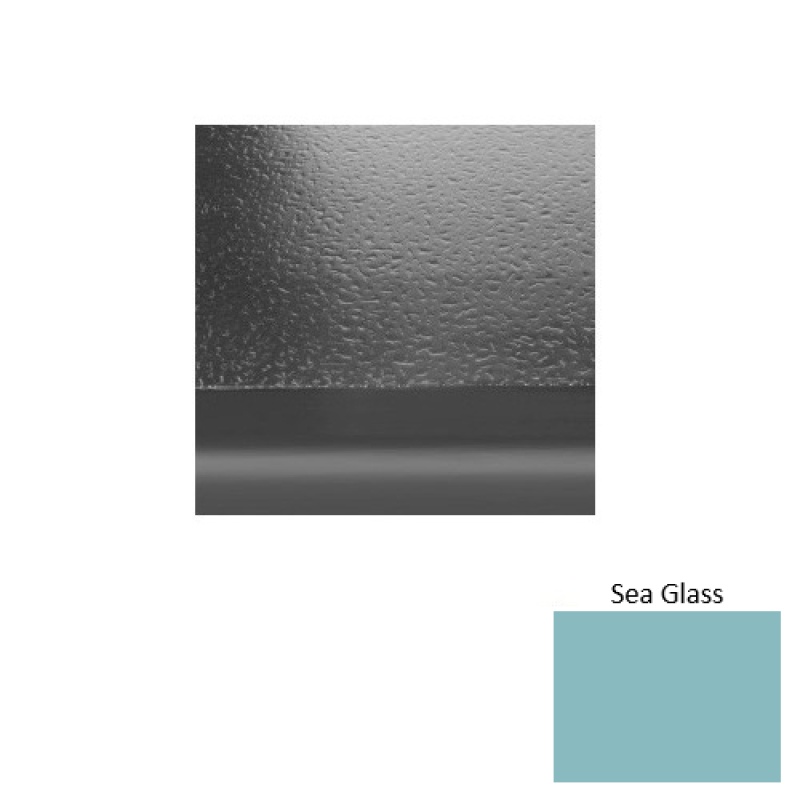 Solid 99 Sea Glass Hammered With 2" Nose Rubber (Sq) Stair Tread With Dupont Kevlar - Hammered