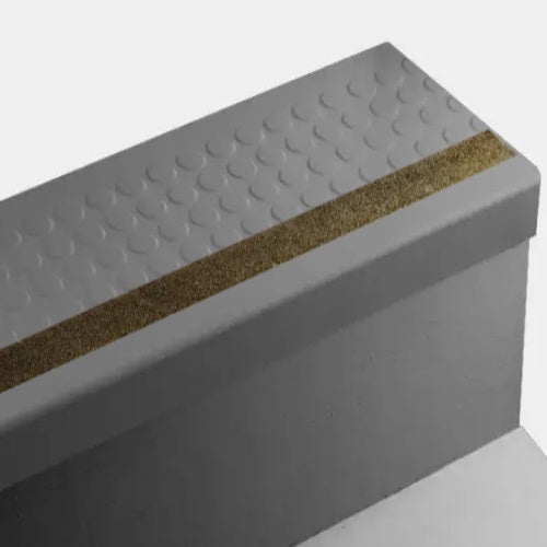 Burnt Umber Raised Round Rubber Stair Tread