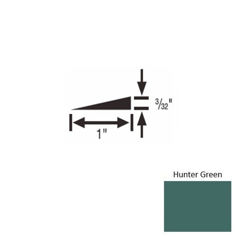Solid 48 Hunter Green Rubber Reducer Strip