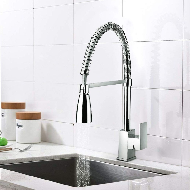 Hg806p000 Chrome Brass Deck Mount Kitchen Faucet - Single Handle / Single Hole - Chrome