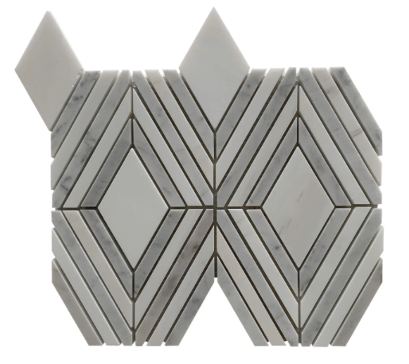Dolomite & Carrara Marble Mosaic - Terrano - Polished
