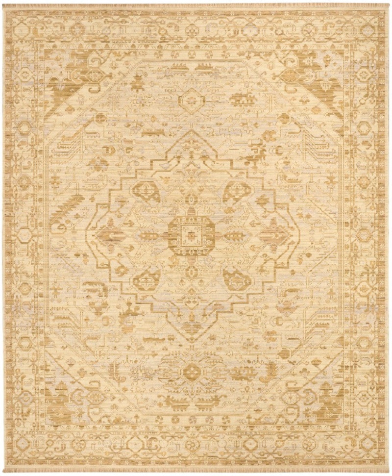 Antique Bloom Beige Traditional Area Rug