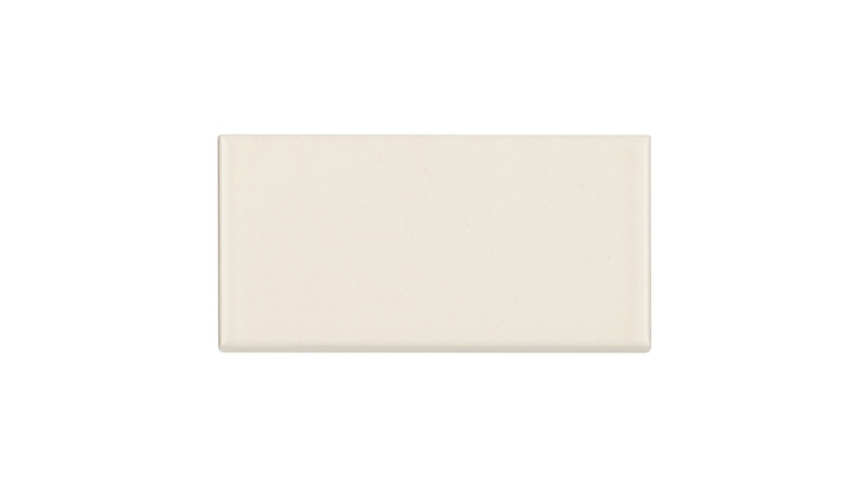 Traditions Biscuit Ceramic Wall Trim - 3" x 6" Bullnose 6" Side - Glossy
