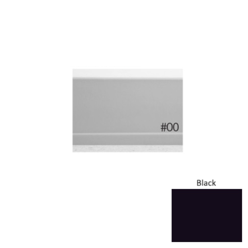Pinnacle Plus #00 Simplicity Black Rubber Coil Wall Base - 4" X 60 Ft