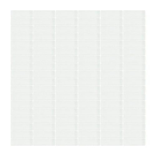 Essentials By Jeffrey Court White Glass Mosaic - Stacked