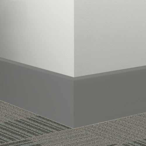 Johnsonite Charcoal Rubber Millwork Contoured Wall Base - 3" X 96" X 3/8" Mandalay 3" - Millwork Contoured Wall Base