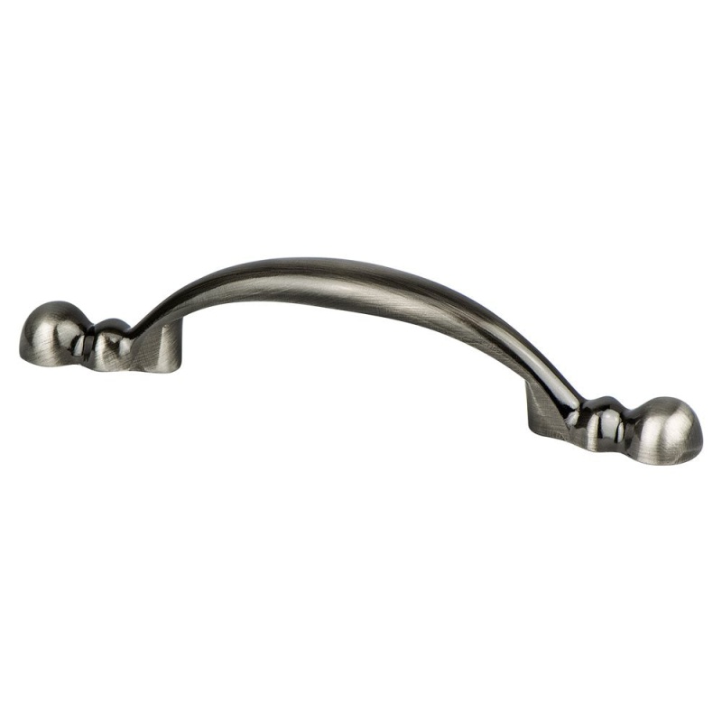 Advantage Plus Two Zinc Arch Pulls - Brushed Black Nickel - 3" (76.2 Mm) Center To Center