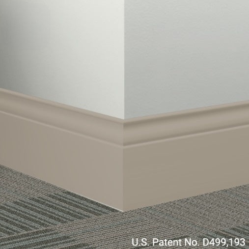 Johnsonite Harvest Time Rubber Millwork Contoured Wall Base - 5 1/4" X 96" X 3/8" Inflection - Millwork Contoured Wall Base