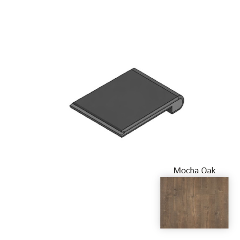 Naturetek Select Reclaime Mocha Oak Laminate Wood Moulding / Trim - 84" Flush Stair Nose - Textured
