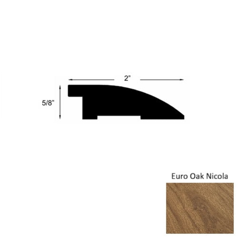 Costa Euro Oak Nicola Hardwood Moulding / Trim - 2" X 78" Reducer - Urethane