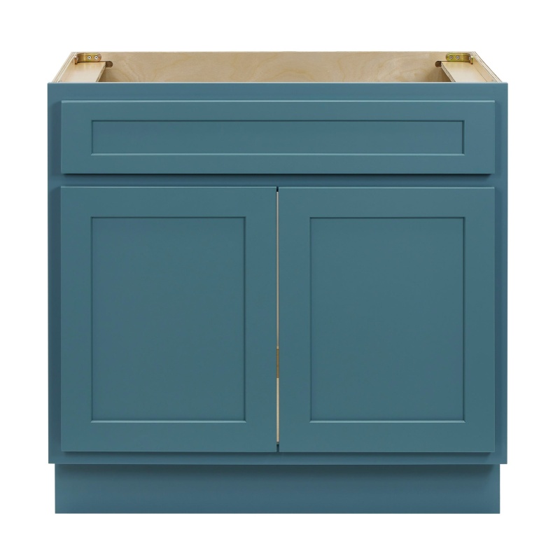 Cvd Green Solid Wood Freestanding Bathroom Cabinet