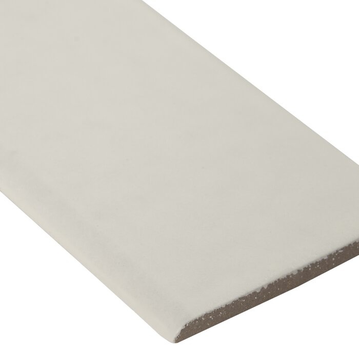 Adella White Porcelain Bullnose - 3" X 18" - Matte