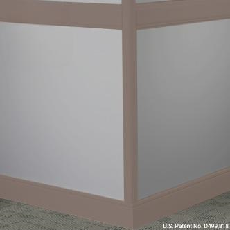 Johnsonite Cinnamon Rubber Moulding / Trim 4" X 8 Ft (96") X 3/8" Millwork Rampart Chair Rail - Millwork Rampart Chair Rail