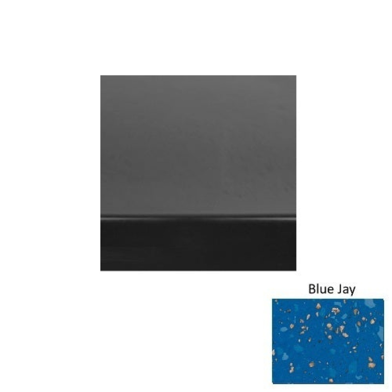 Renew 61 Blue Jay Heavy Duty Rubber (Rd) With Galley Red Abrasive Strip Stair Tread With Dupont Kevlar - Smooth