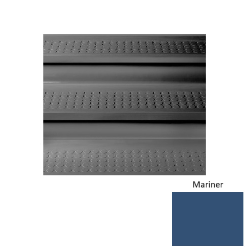 Solid 96 Mariner Vantage Raised Circular Rubber (Sq) Stair Tread With Riser - Textured