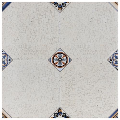 Manises Jet Blanco Ceramic Tile - Glossy - 13 1/8" X 13 1/8"