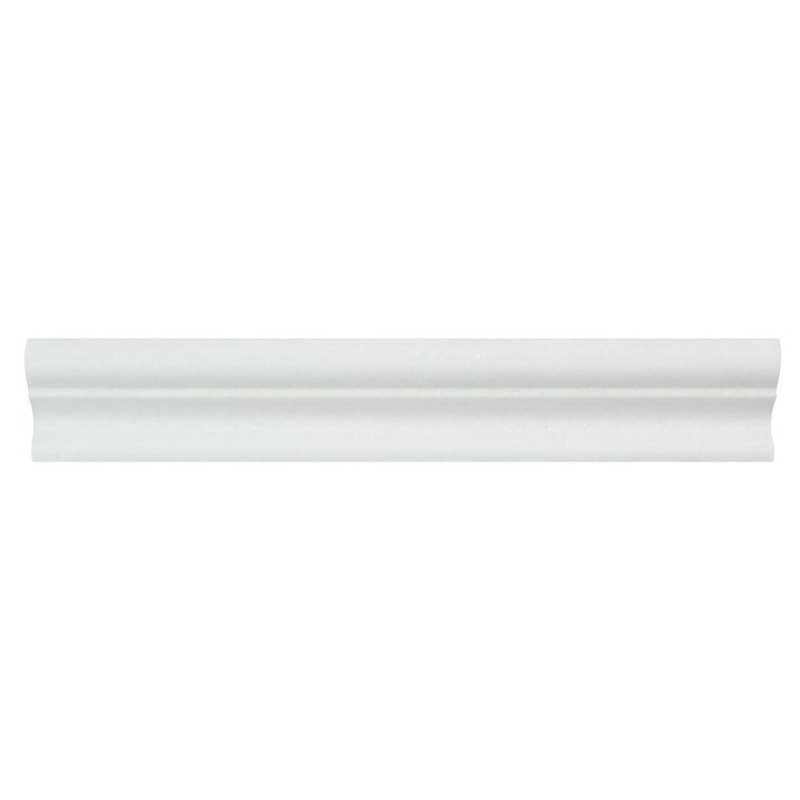 Thassos White Marble Molding - 2" X 12" Crown (Mercer) Molding