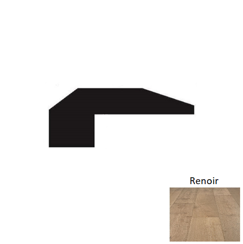 Louvre Renoir Hardwood Moulding / Trim - 2" X 90" Threshold - Wire Brushed