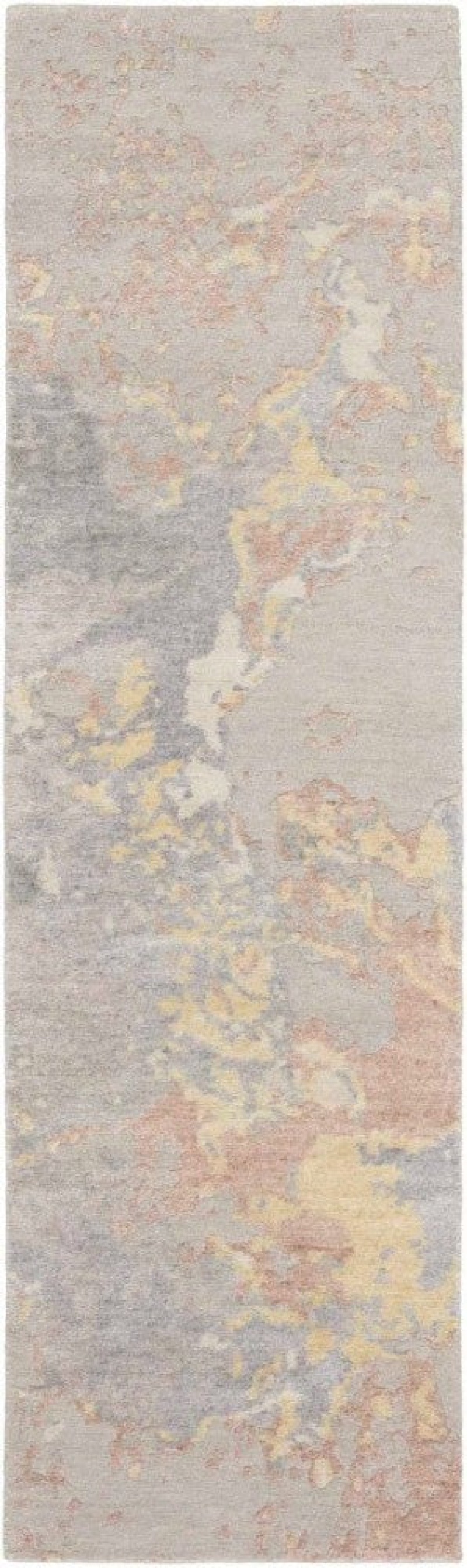 Silk Shadows Silver Wool Blend Contemporary Area Rug