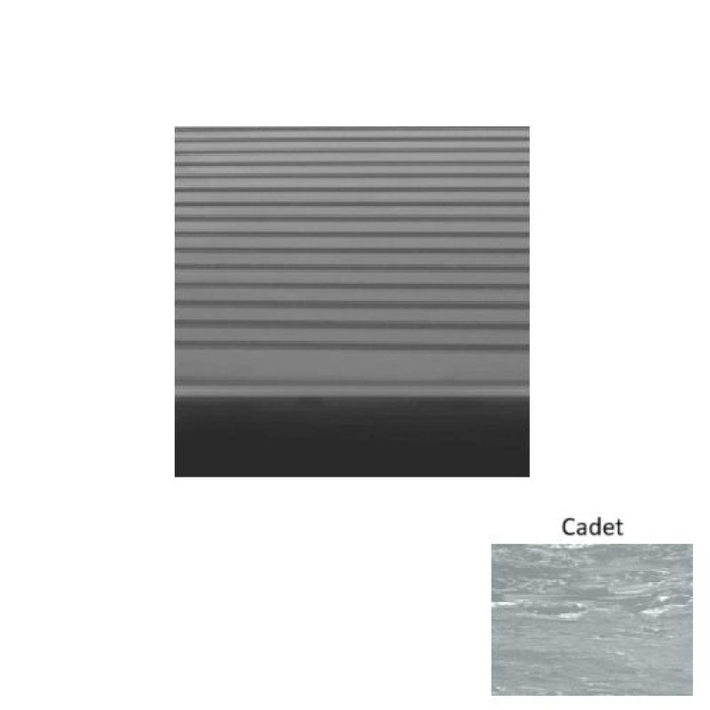 Marbleized 80 Cadet Light Duty Rib Rubber (Sq) With Safety Yellow Abrasive Strip Stair Tread - Ribbed