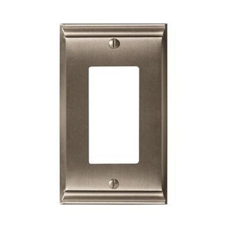 Candler Zinc 1 Gang Decorator Switch Wall Plate - Satin Nickel - 1-Gang