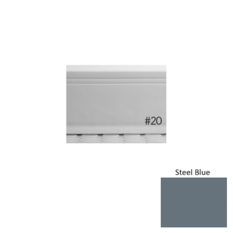 Pinnacle Plus #20 Draft Steel Blue Rubber Coil Wall Base - 4" X 120 Ft