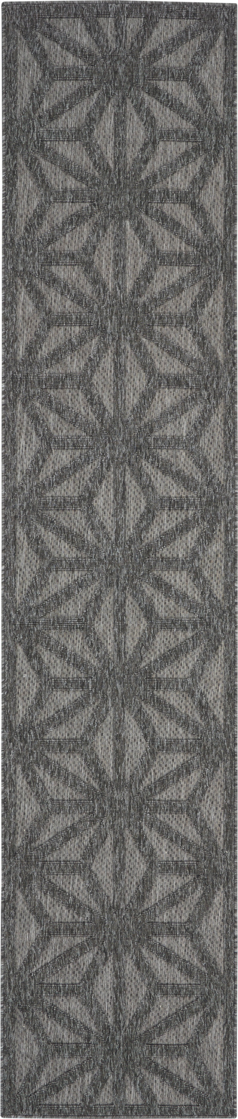 Cozumel Dark Grey Polypropylene Modern Area Rug Runner