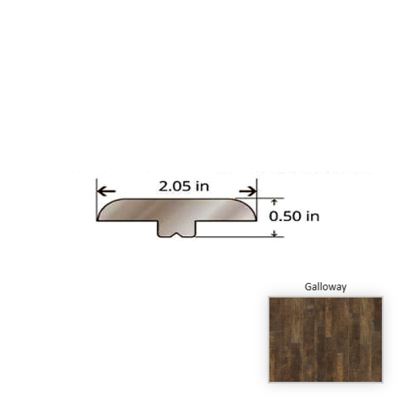 Courtier Galloway Hickory Luxury Vinyl Moulding / Trim - 84.25" T Molding - Surface Guardian Pro Uv Coating