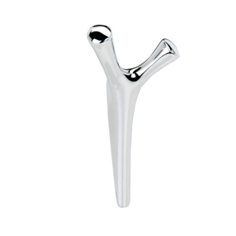 Kodiak Zinc Double Prong Decorative Hook - Polished Chrome - 6 1/16" (154 Mm) Length