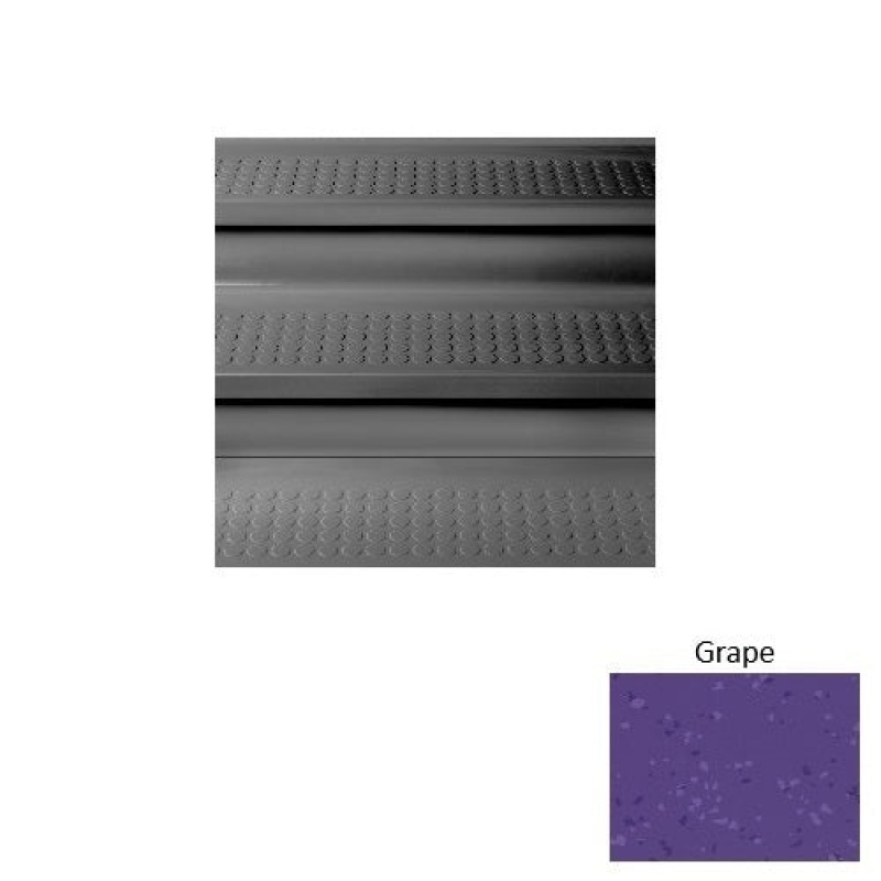 Symmetry 96 Grape Vantage With Riser Rubber (Sq) Stair Tread With Dupont Kevlar - Textured