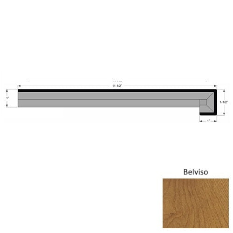 Lago Belviso Hardwood Moulding / Trim - 11 1/2" X 48" Square Stair Tread - Urethane