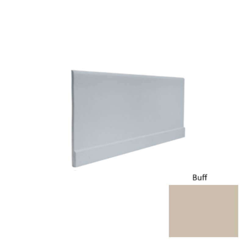 Contours #00 Simplicity Buff Rubber Profiled Wall Base - Satin - 4" X 8 Ft