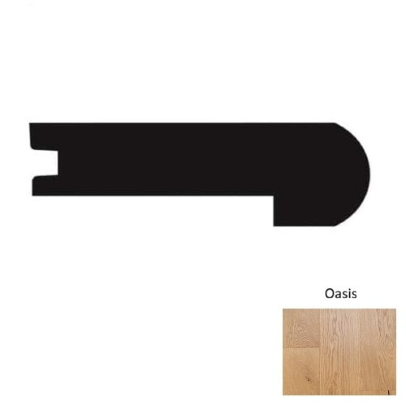 Designer Oasis Hardwood Moulding / Trim - 94" Flush Stair Nose - Wire Brushed