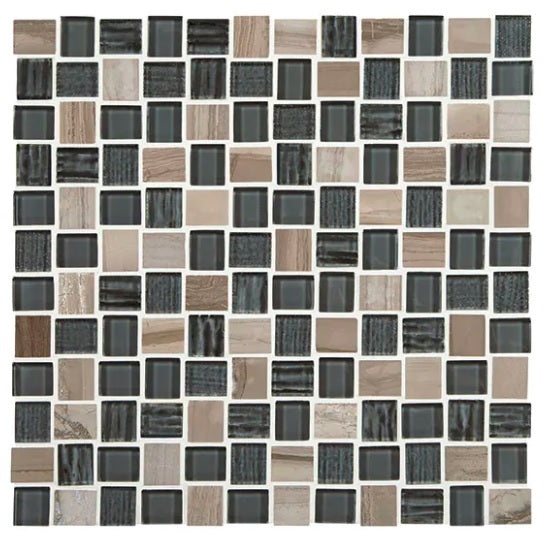 Marble Weave Stonehenge Stone & Glass Mosaic