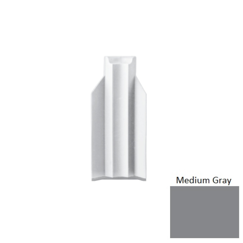Rcb Medium Gray Rubber Moulding / Trim - 8" Inside Corner Blocks