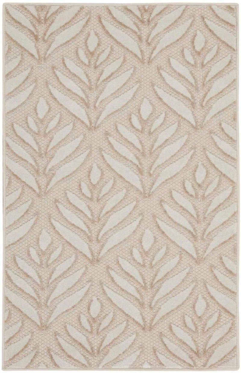 Aloha Ivory Grey Contemporary Area Rug