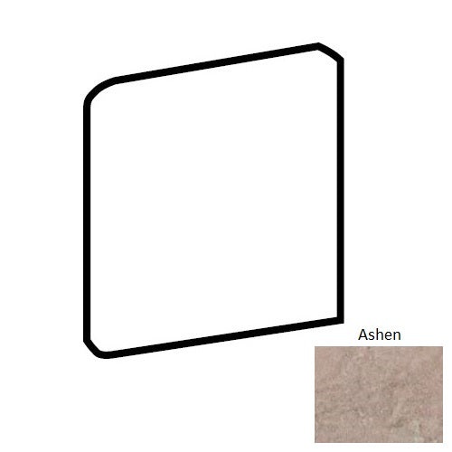 Abound Ashen Ceramic Wall Trim - 3" X 3" Bullnose Outcorner - Matte