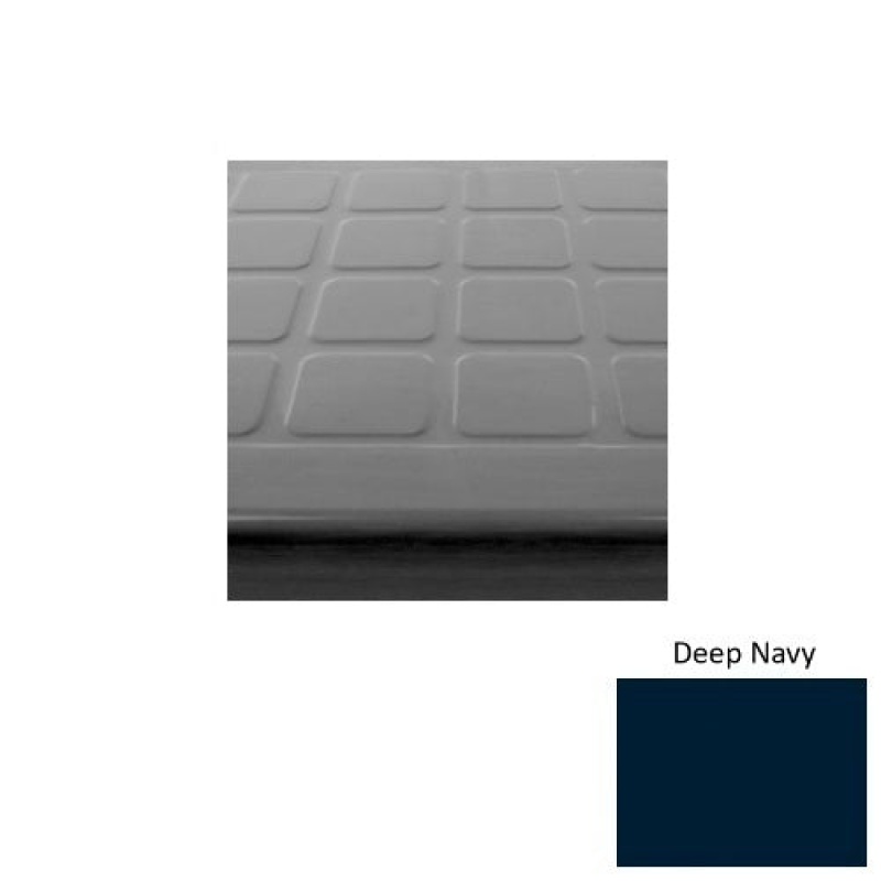 Solid 94 Deep Navy Raised Square Rubber (Sq) With Black Abrasive Strip Stair Tread - Textured