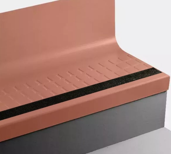 Johnsonite Tangerine Tango Raised Square Rubber Stair Tread