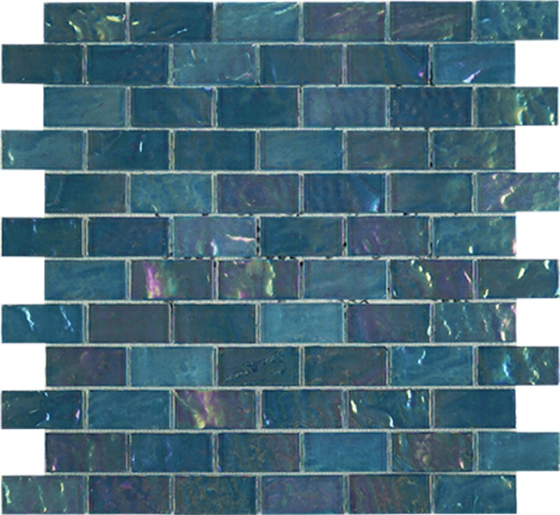 Emerald Isle Glass Mosaic - 1" X 2" - Polished