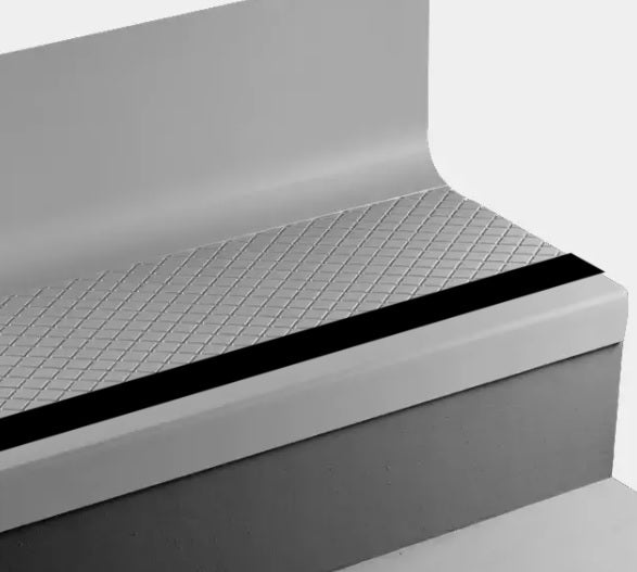Johnsonite Platinum Diamond 19" x 54" Angle Fit Stair Tread