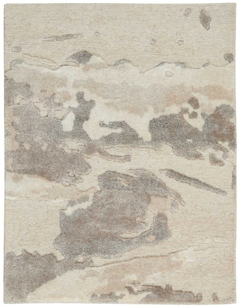 Divine Ash Div05 Wool Blend Contemporary Area Rug - 10 Ft X 14 Ft - Ash