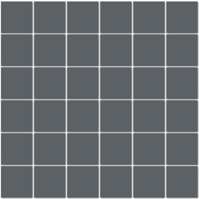 Unglazed Mosaics Clearface Charcoal Porcelain Mosaic - 2" X 2" - Unglazed