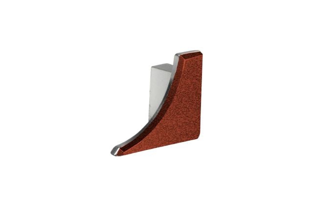 Dilex Ahka Right End Cap Metal Tile Edging Trim - Rustic Brown Textured Color Coated Aluminum - 1/4" X 1/2"