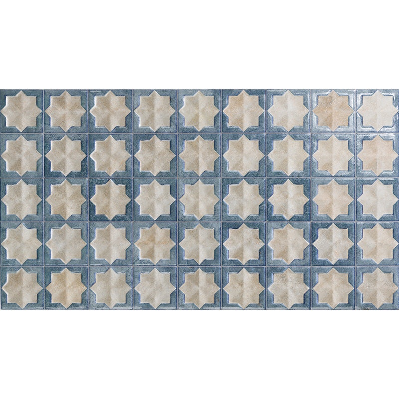 Alcazar Aqua Porcelain Tile - Glossy & Matte - 12.2" X 22"