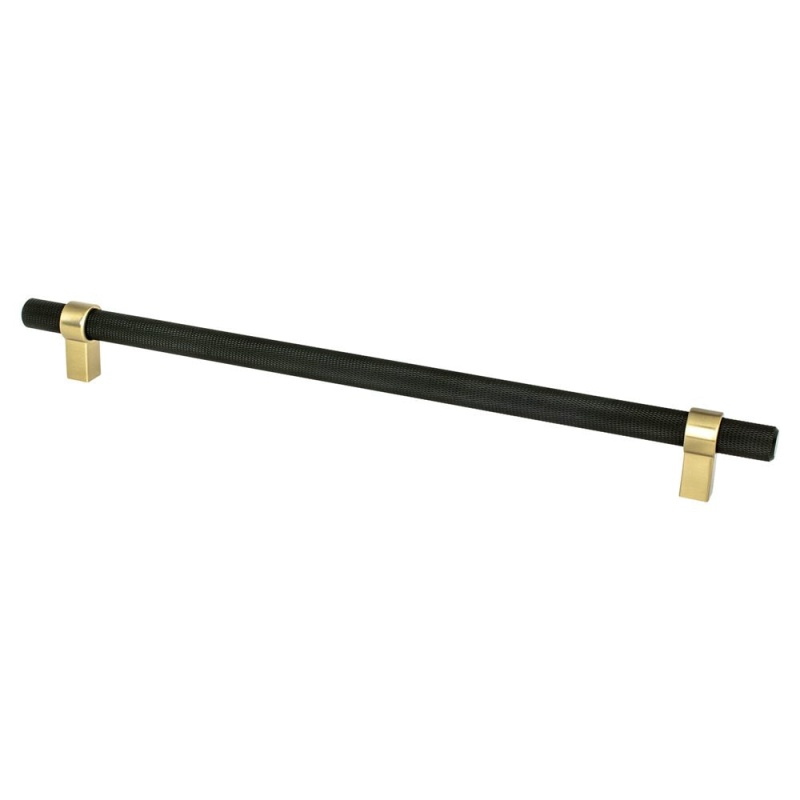 Berenson Radial Reign Aluminum Appliance Pull - Matte Black / Modern Brushed Gold