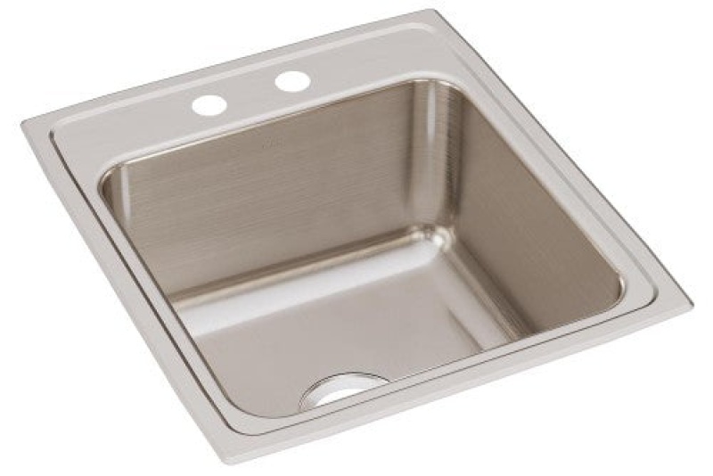 Dlr2022102 Lustertone Classic Stainless Steel Drop In Single Bowl Kitchen Sink - 19 1/2" X 22" X 10 1/8" With 2 Holes - Stainless Steel